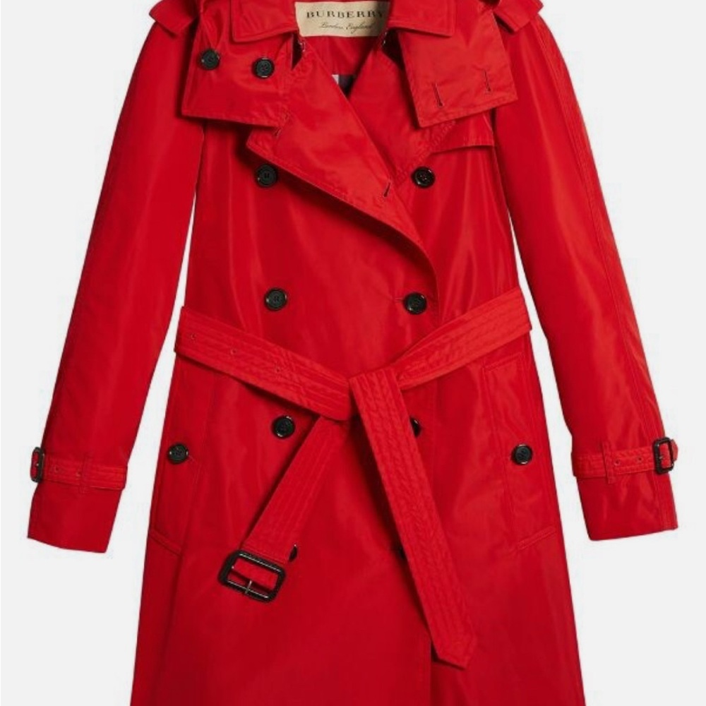 Burberry  Amberford Taffeta Trench Coat with Detachable Hood